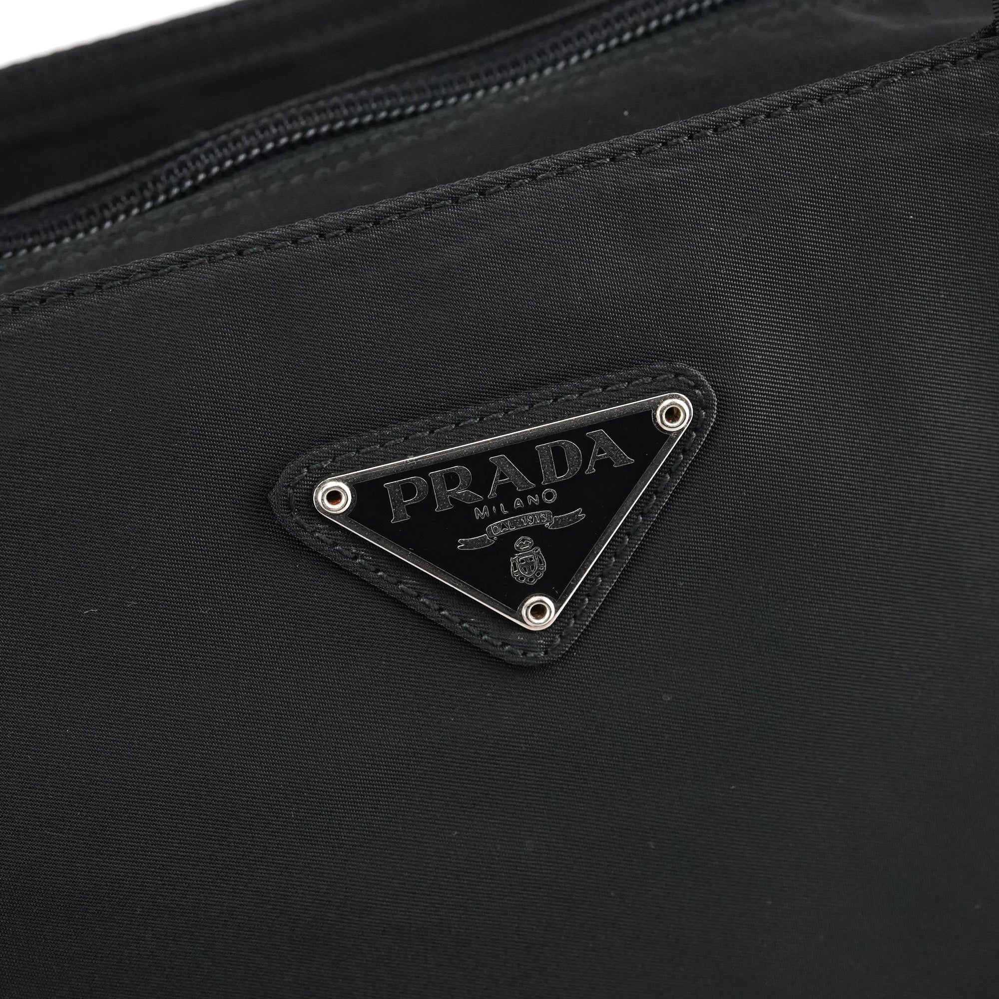 B7276 Black Nylon Tessuto City Tote Bag