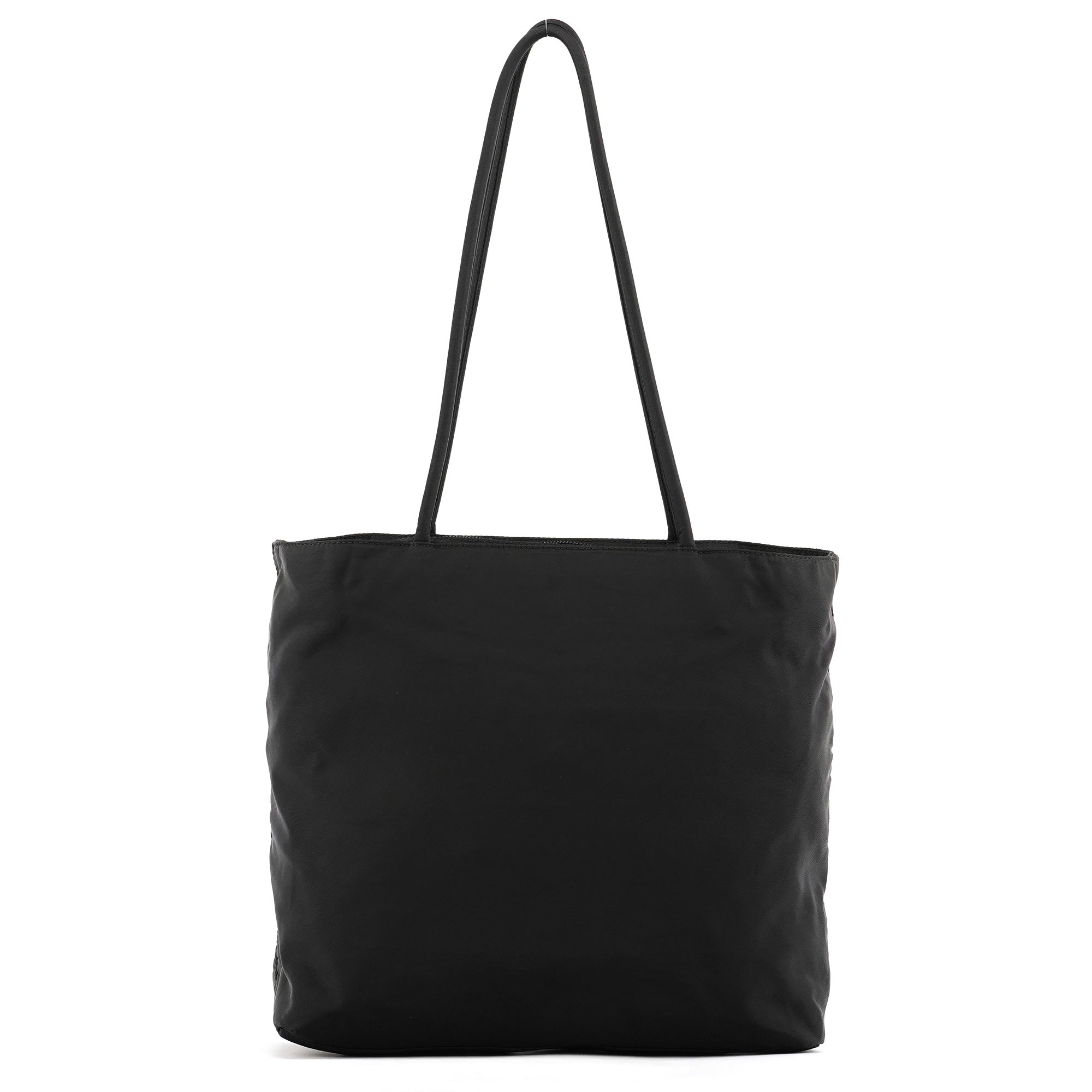 B7276 Black Nylon Tessuto City Tote Bag