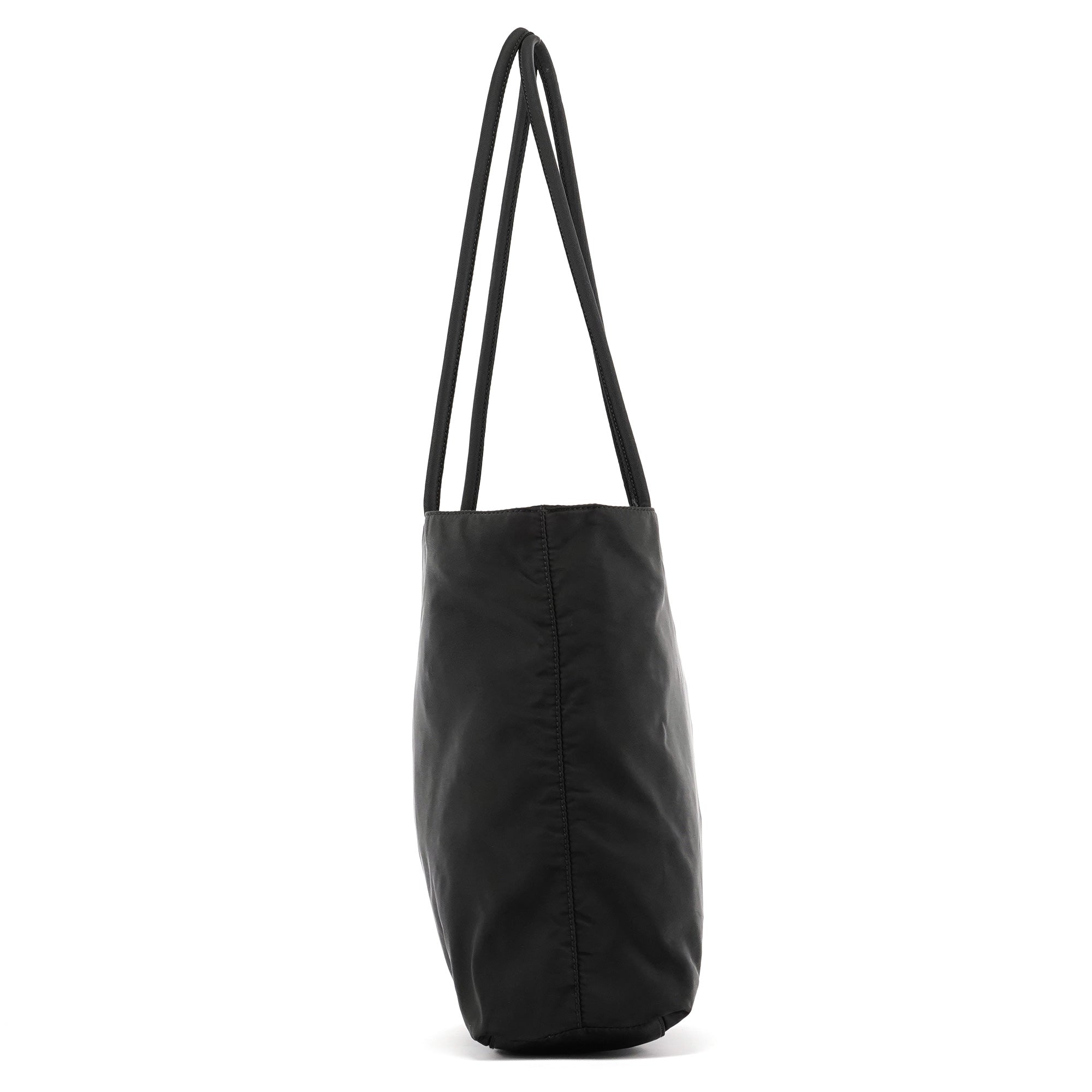 B7276 Black Nylon Tessuto City Tote Bag