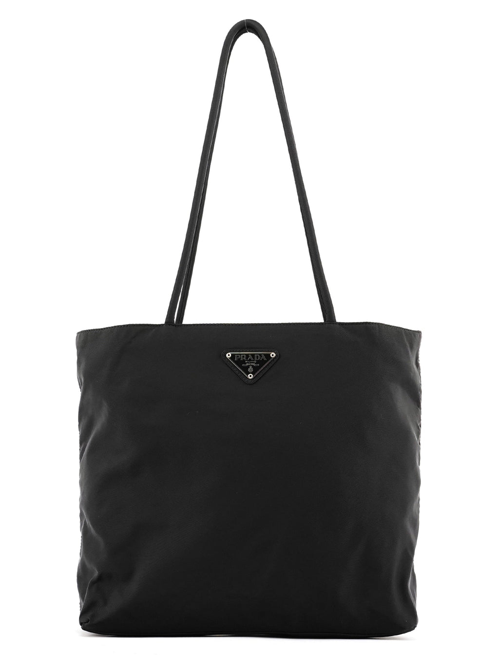 B7276 Black Nylon Tessuto City Tote Bag