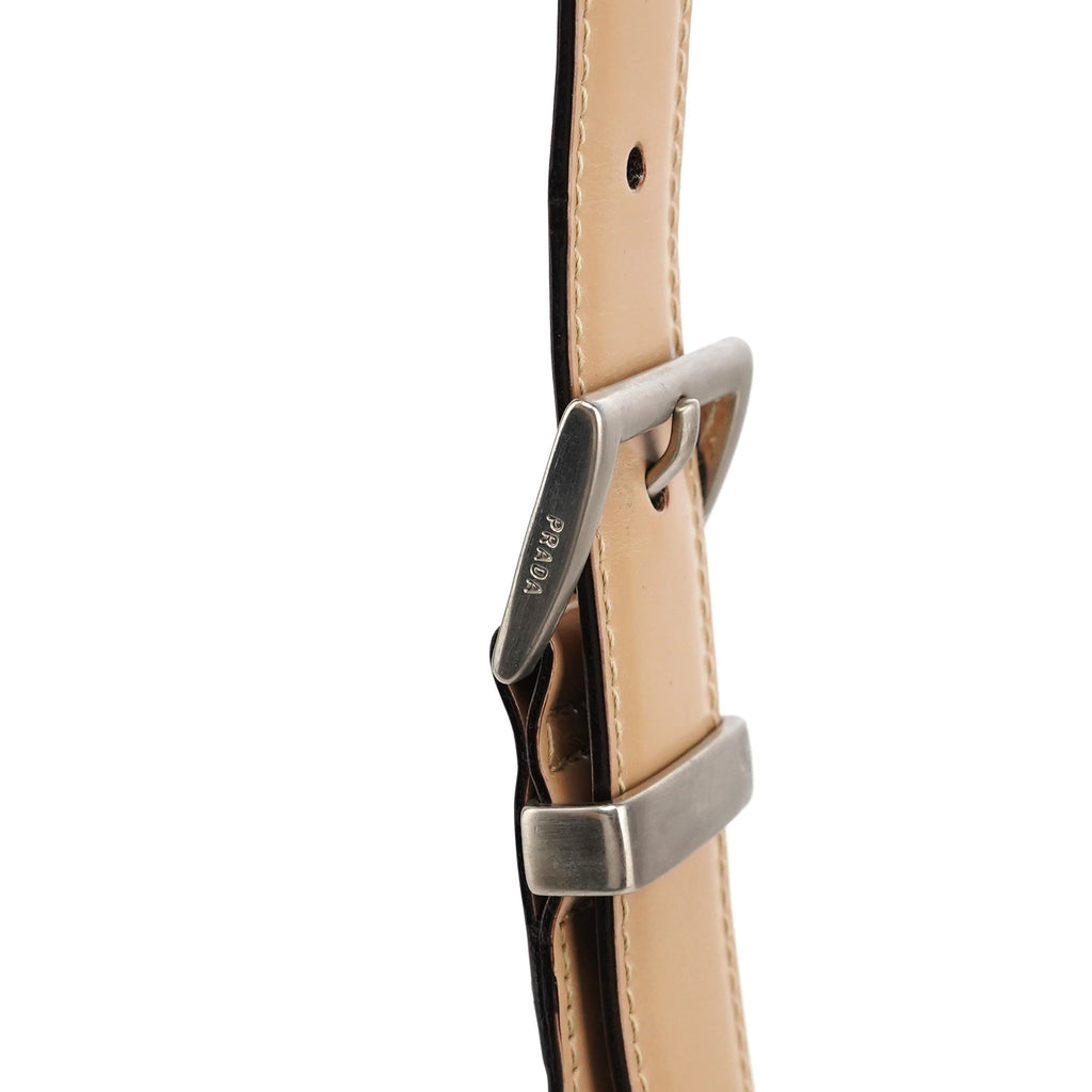 B7300 Beige Spazzolato Crossbody Bag