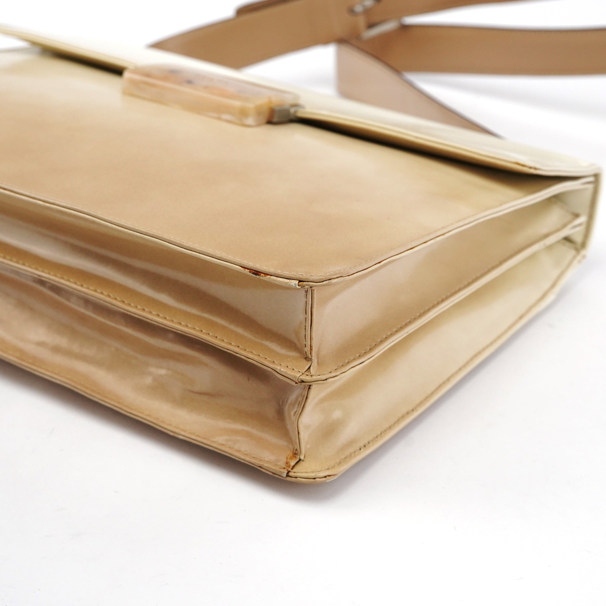 B7300 Beige Spazzolato Crossbody Bag
