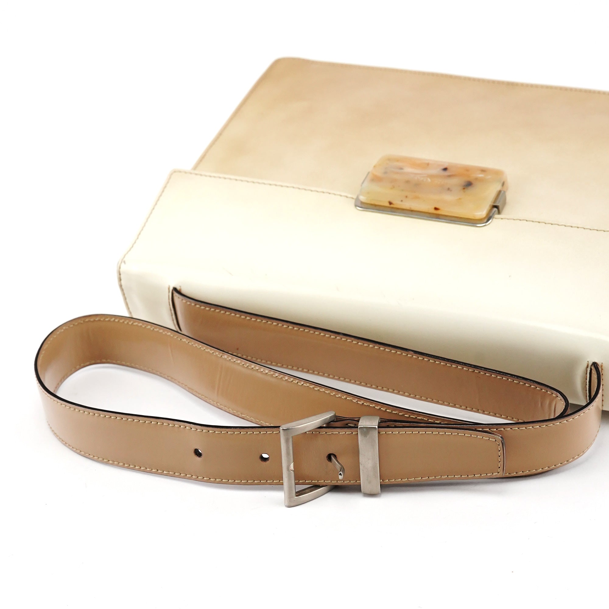 B7300 Beige Spazzolato Crossbody Bag