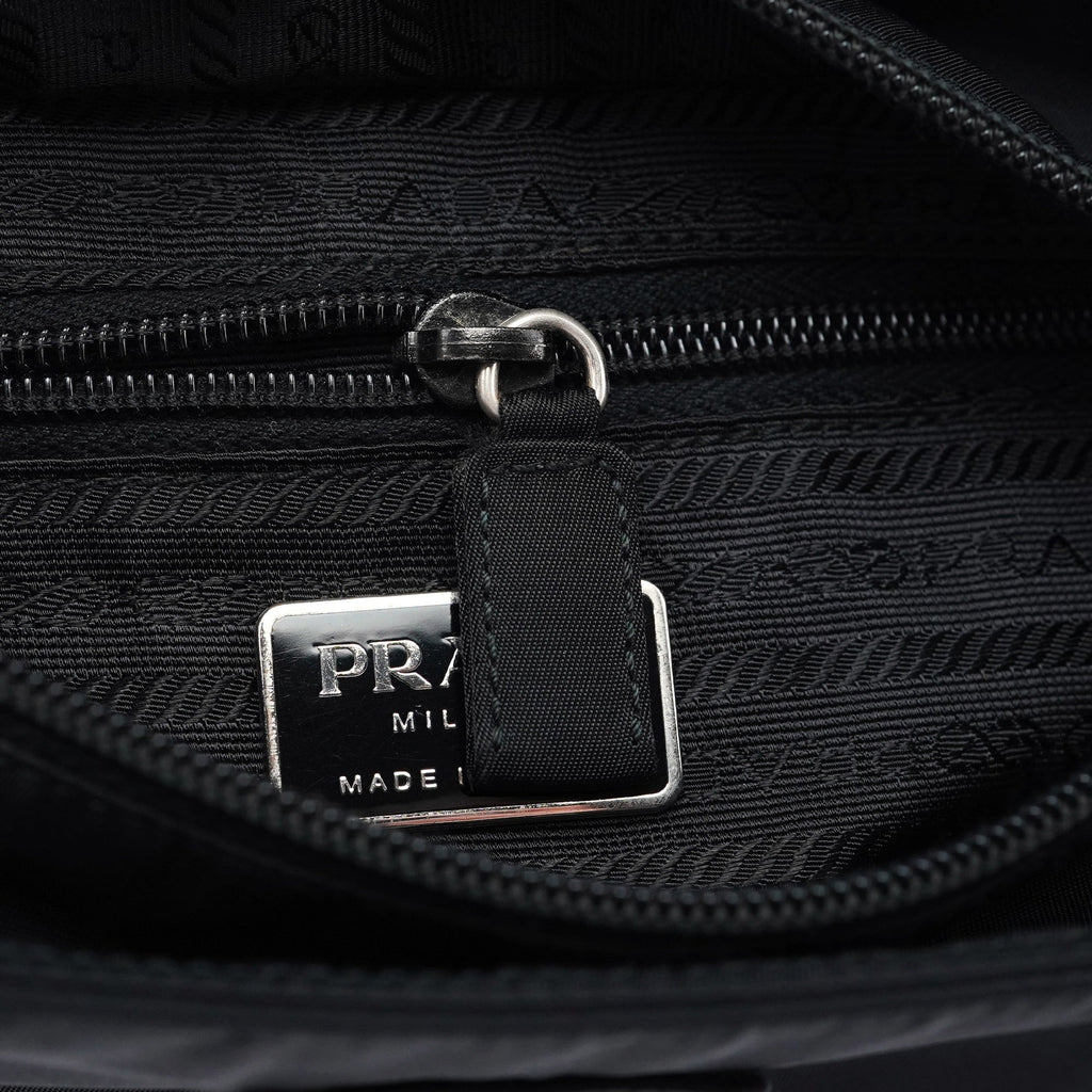 B7352 Black Tessuto City Tote Bag