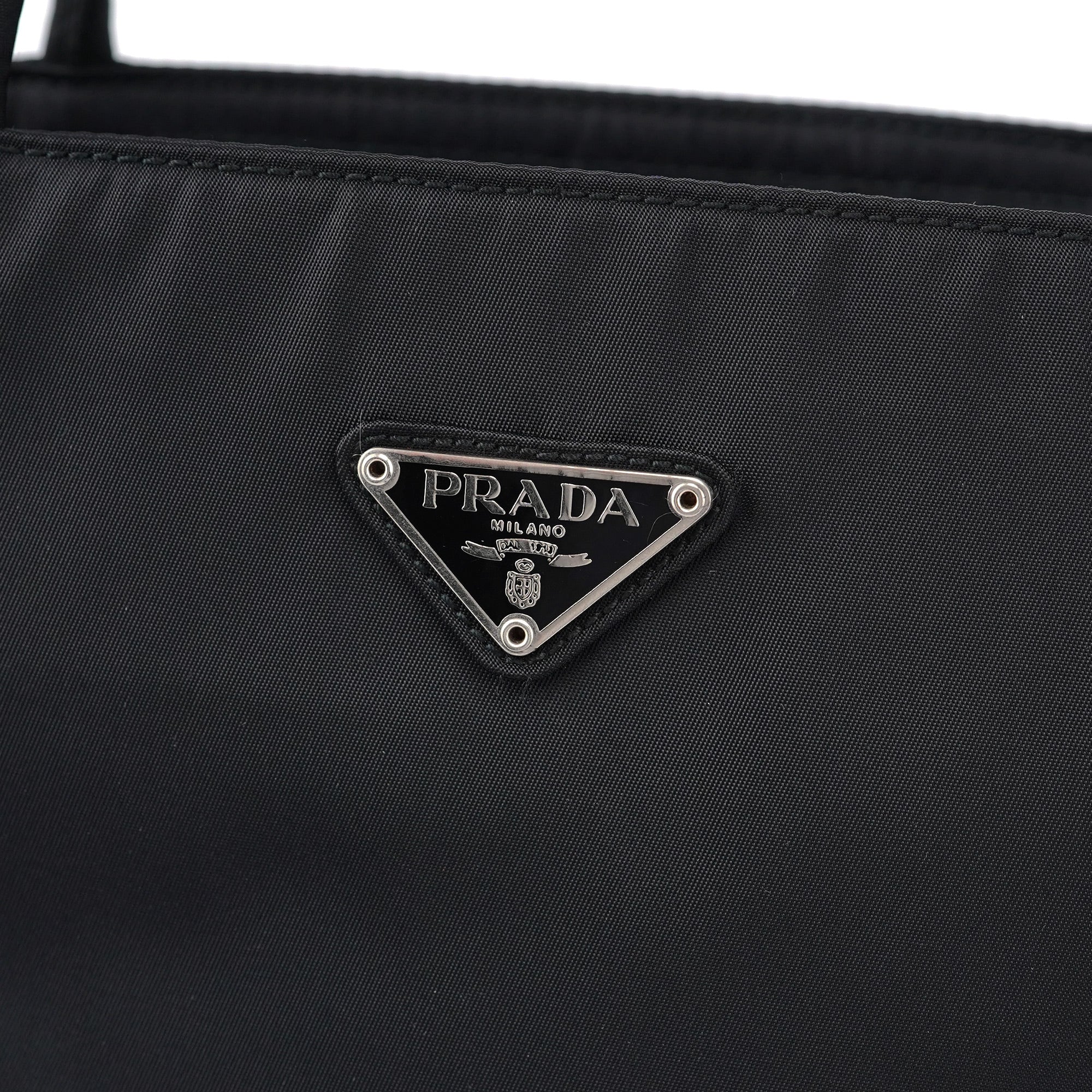 B7352 Black Tessuto City Tote Bag