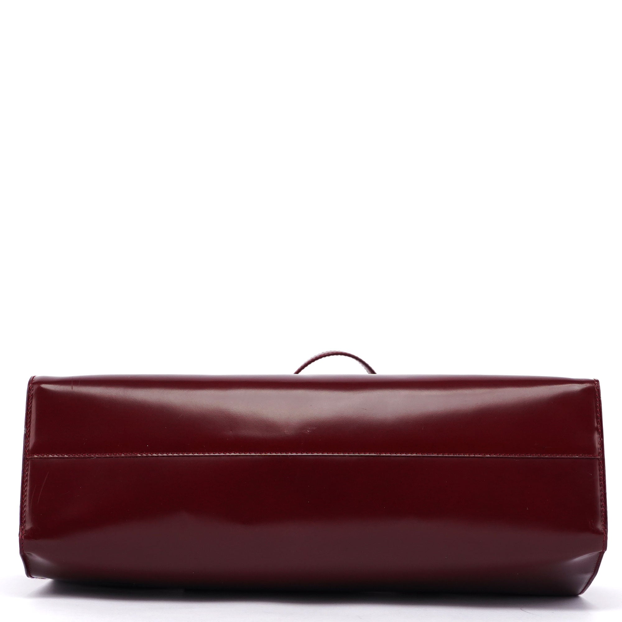 B7389 Burgundy Spazzolato Clutch Tote Bag