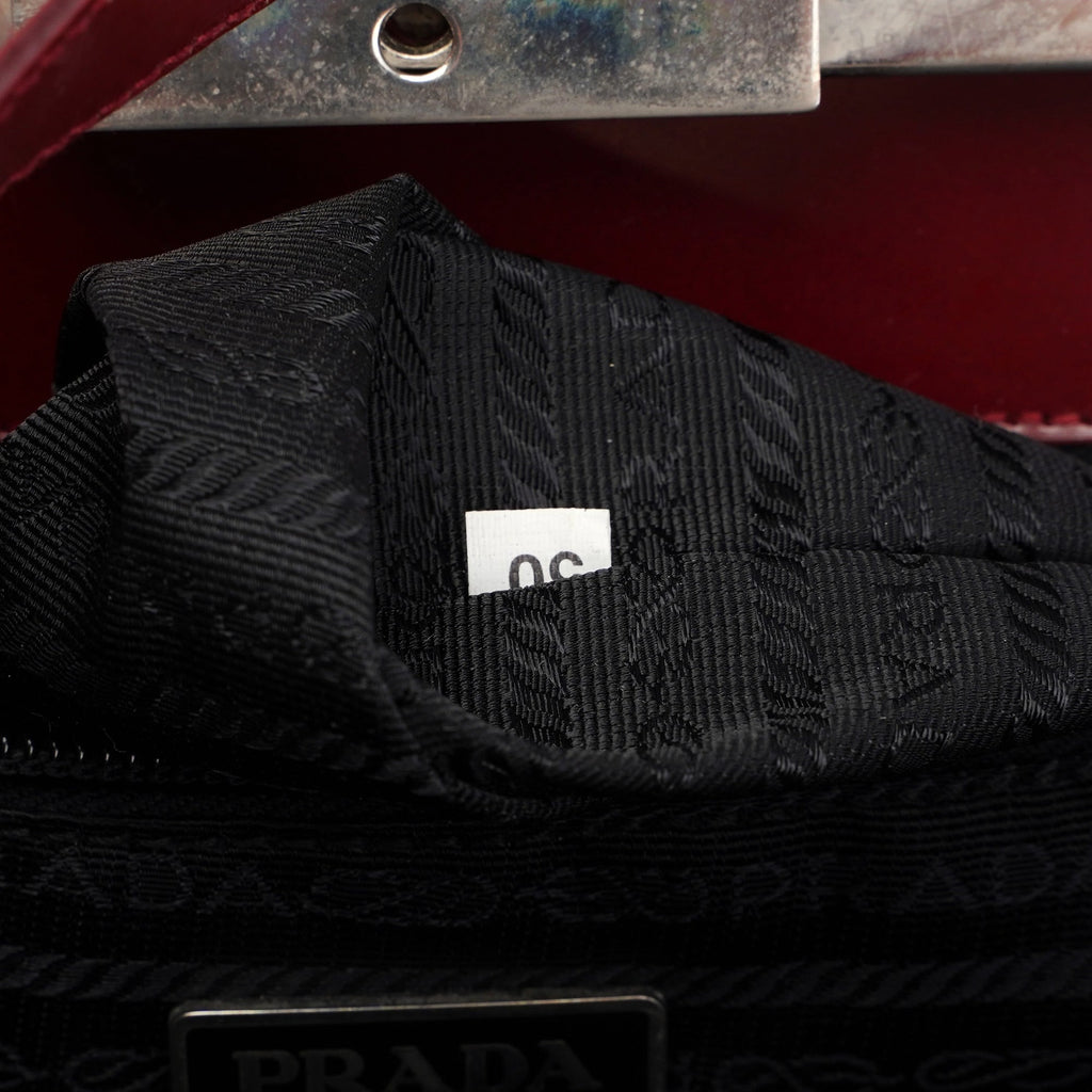 B7389 Burgundy Spazzolato Clutch Tote Bag
