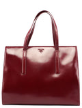 B7389 Burgundy Spazzolato Clutch Tote Bag