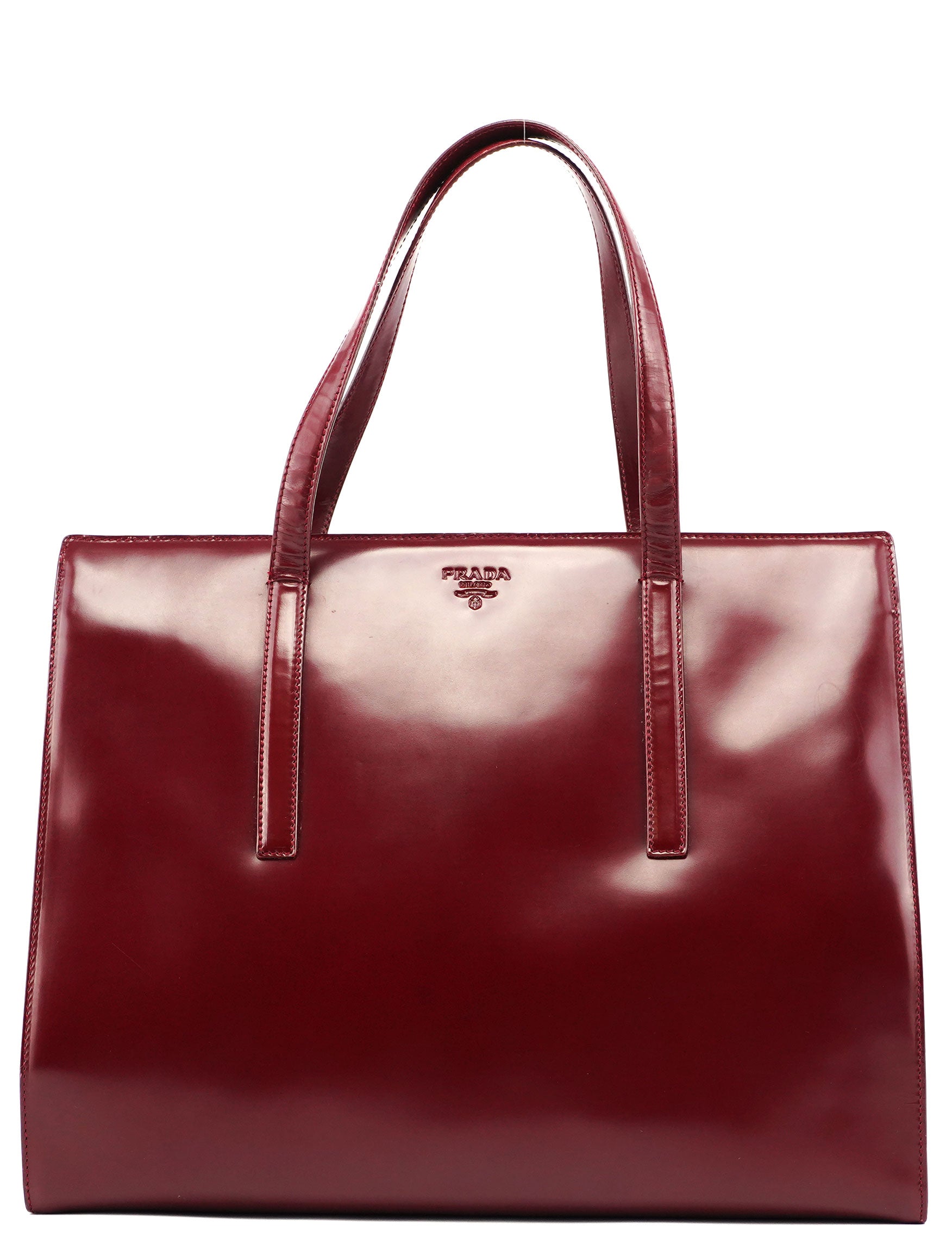 B7389 Burgundy Spazzolato Clutch Tote Bag