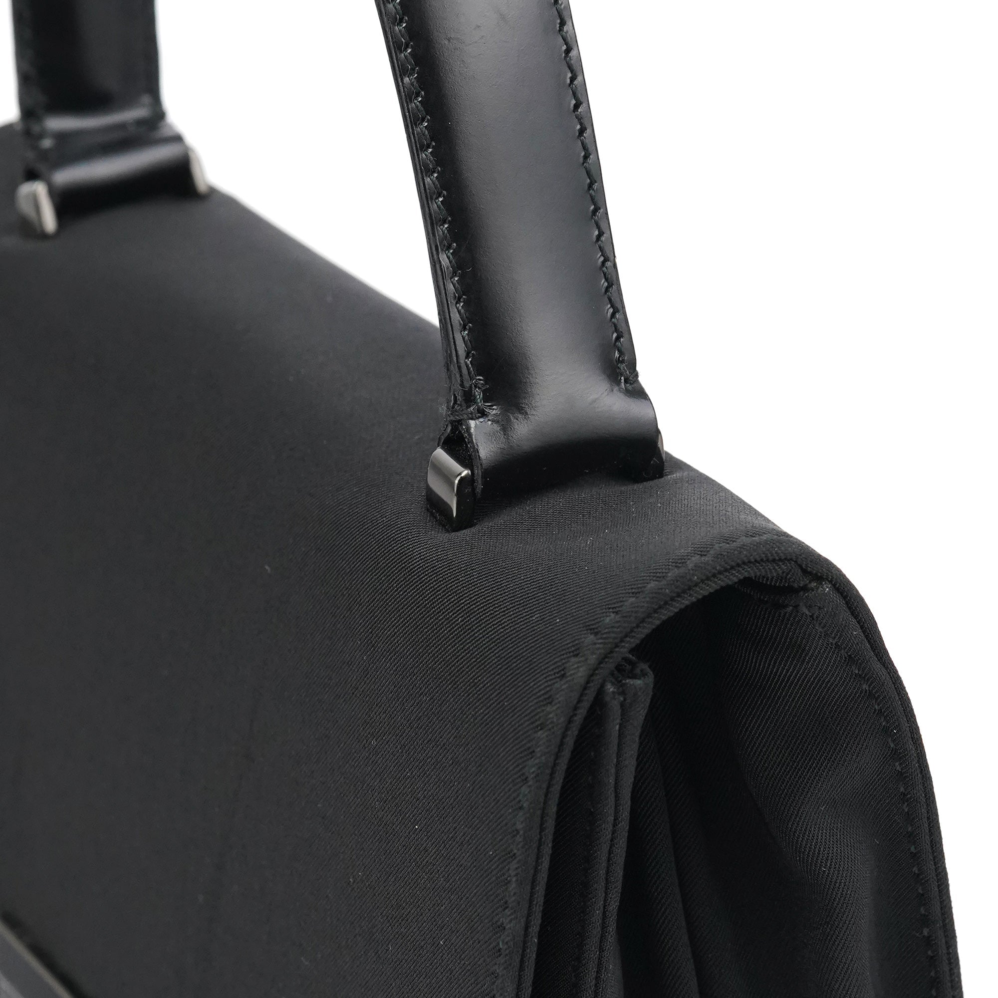 B7415 Black Tessuto Nylon Top Handle Bag