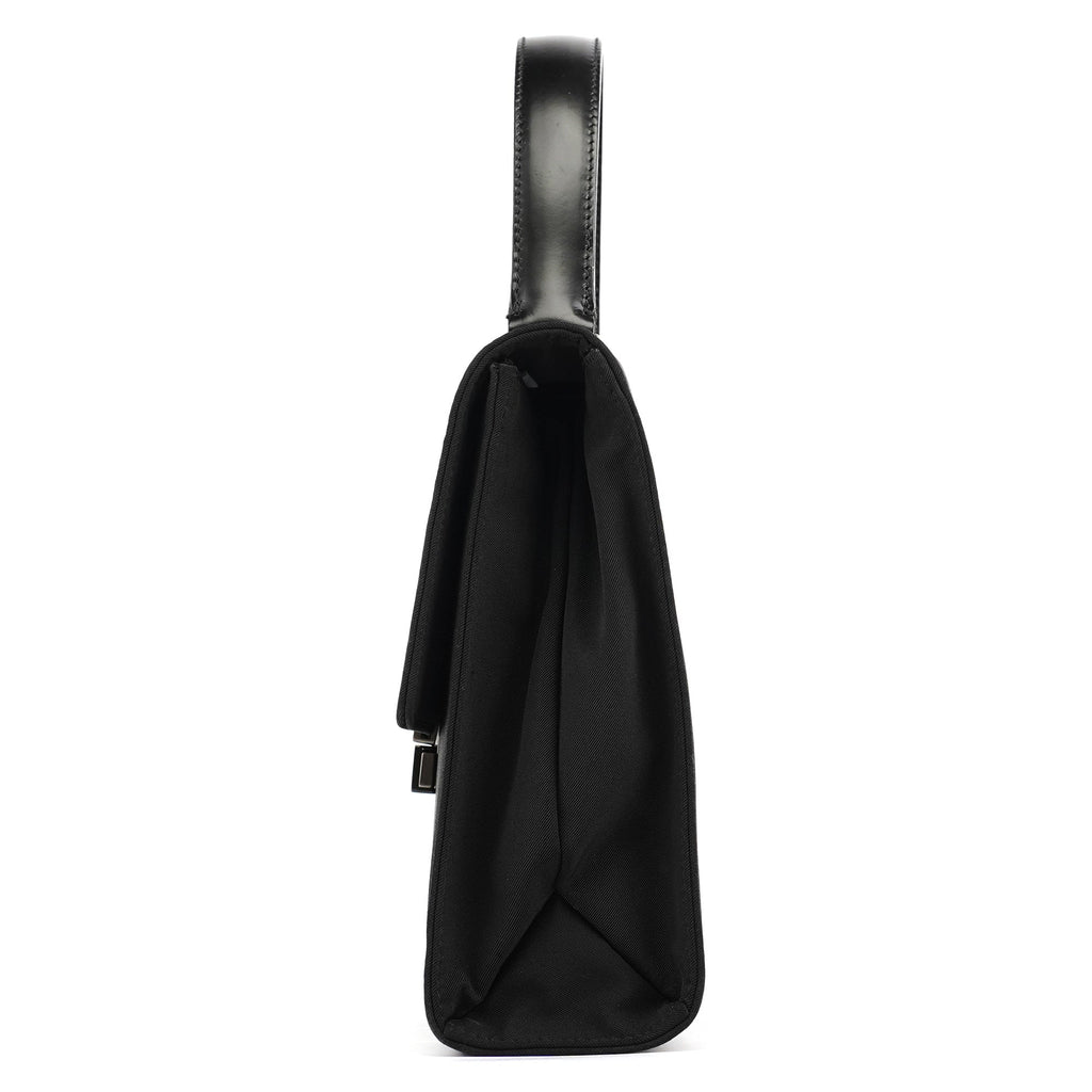 B7415 Black Tessuto Nylon Top Handle Bag