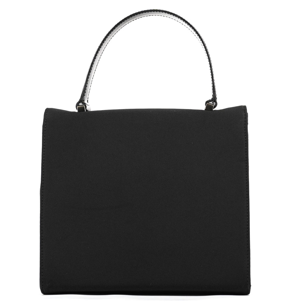 B7415 Black Tessuto Nylon Top Handle Bag
