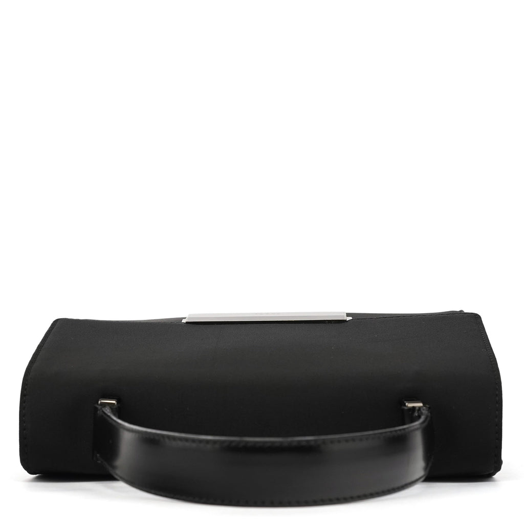 B7415 Black Tessuto Nylon Top Handle Bag