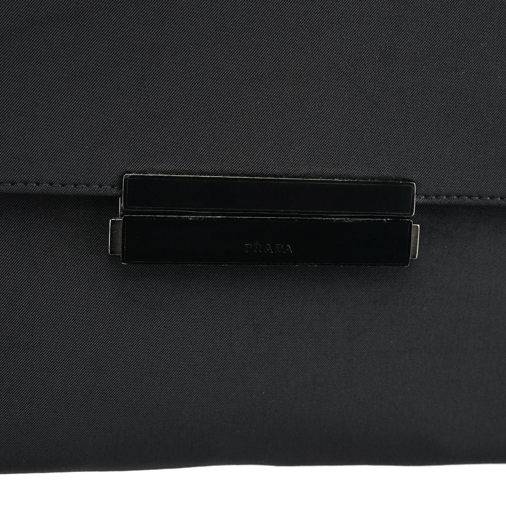 B7415 Black Tessuto Nylon Top Handle Bag