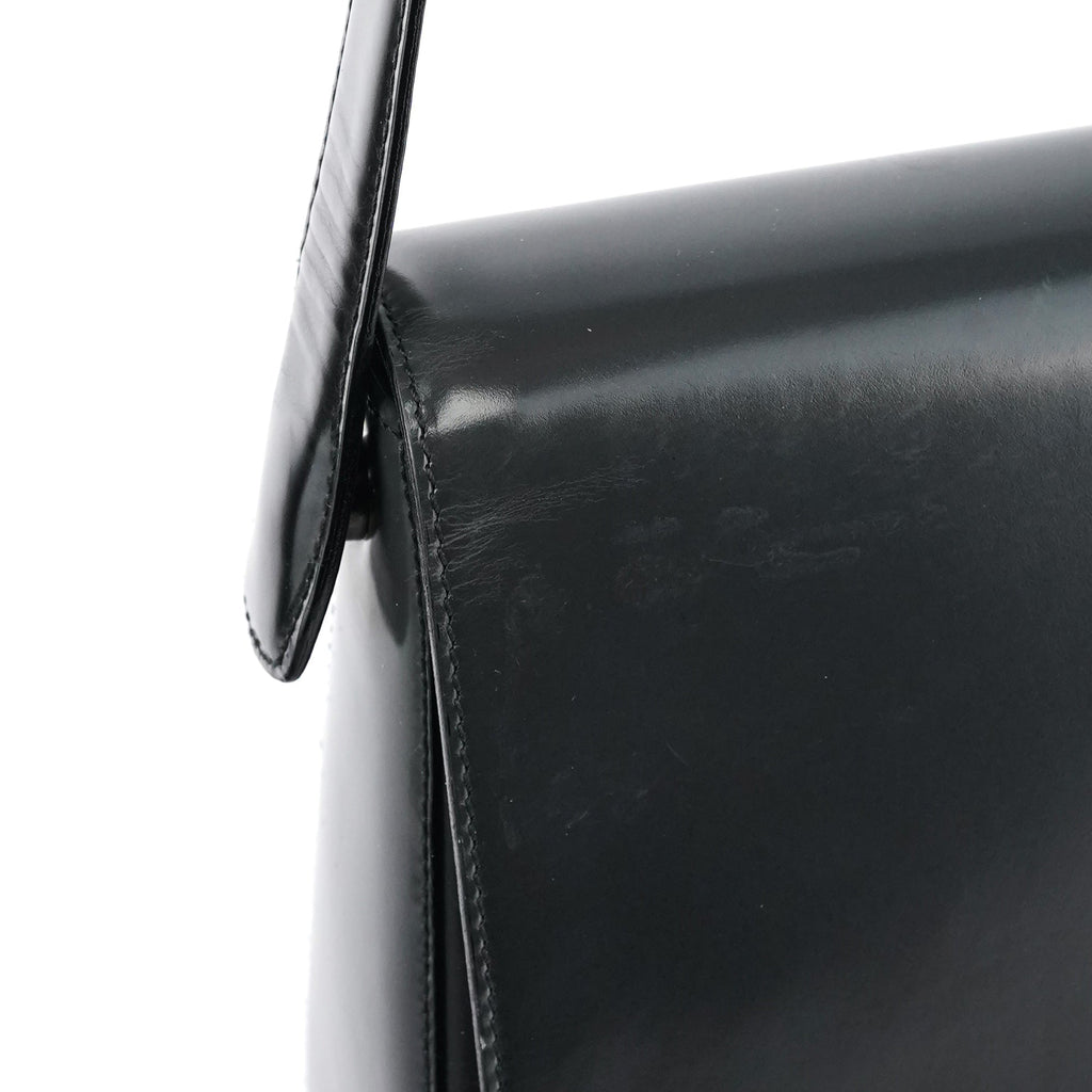 B7443 Black Spazzolato Swivel Shoulder Bag