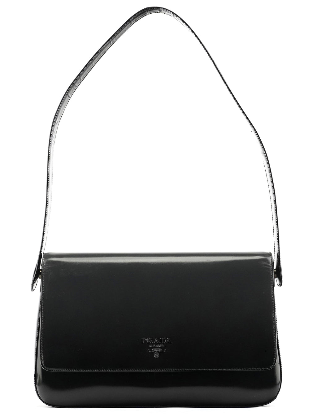 B7443 Black Spazzolato Swivel Shoulder Bag