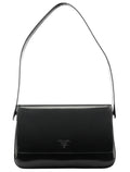 B7443 Black Spazzolato Swivel Shoulder Bag
