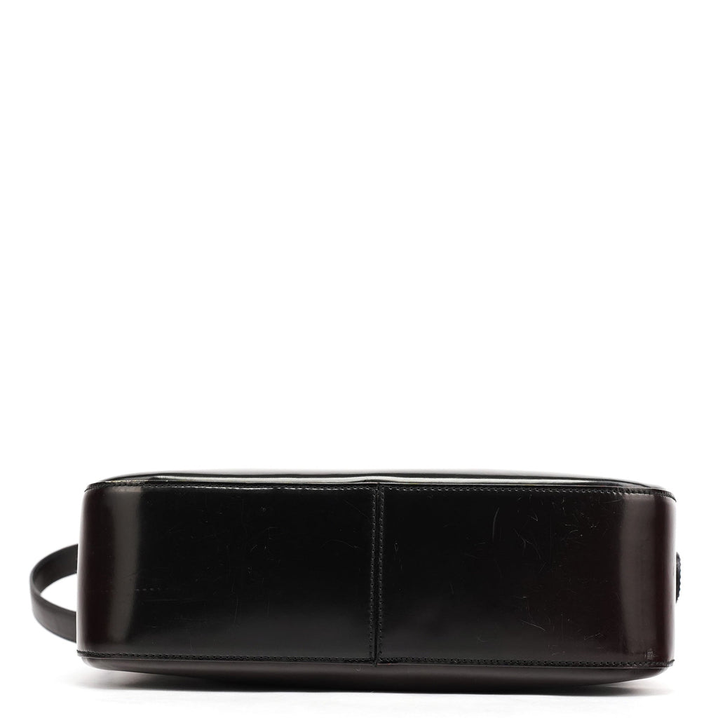 B7447 Burgundy Spazzolato Leather Shoulder Bag