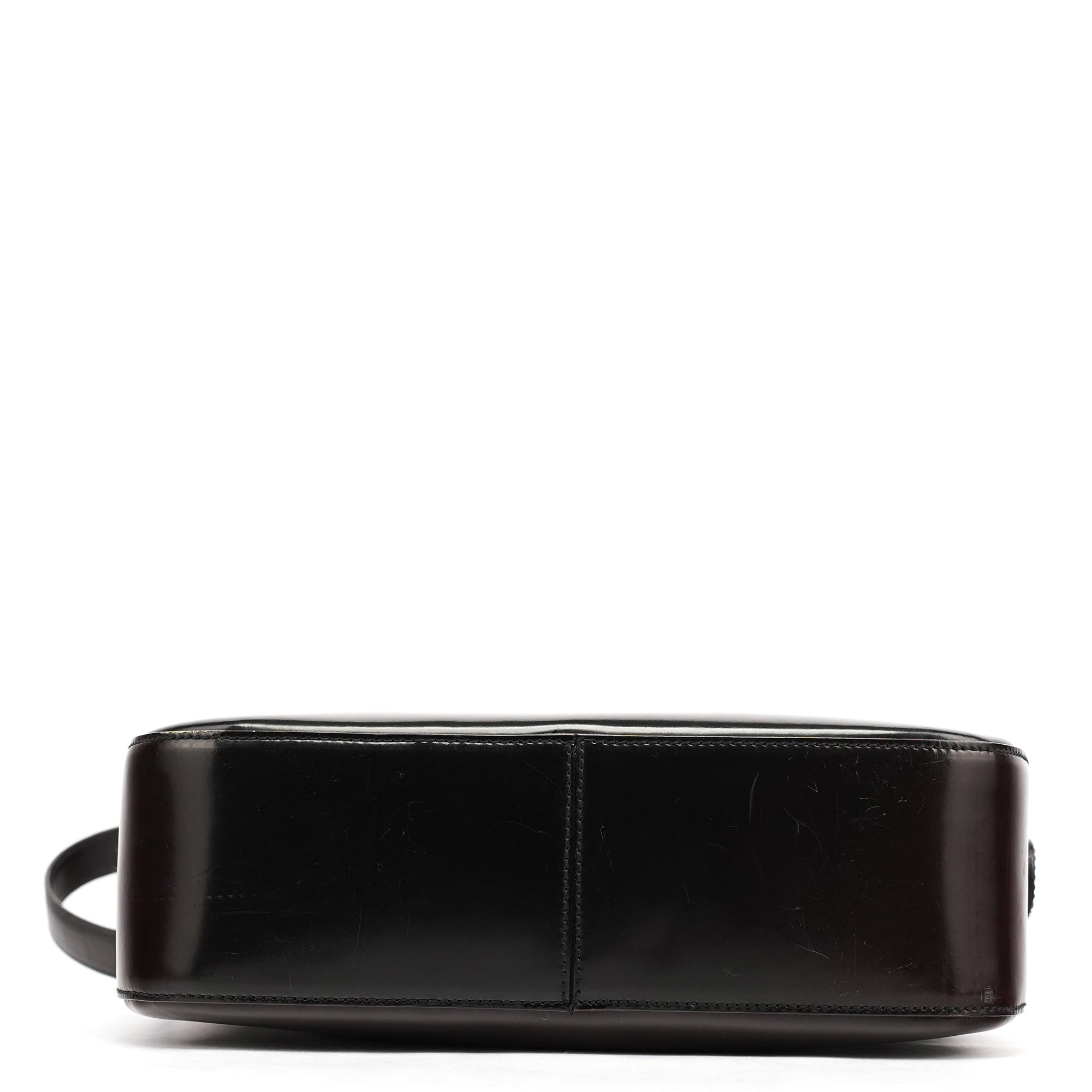B7447 Burgundy Spazzolato Leather Shoulder Bag