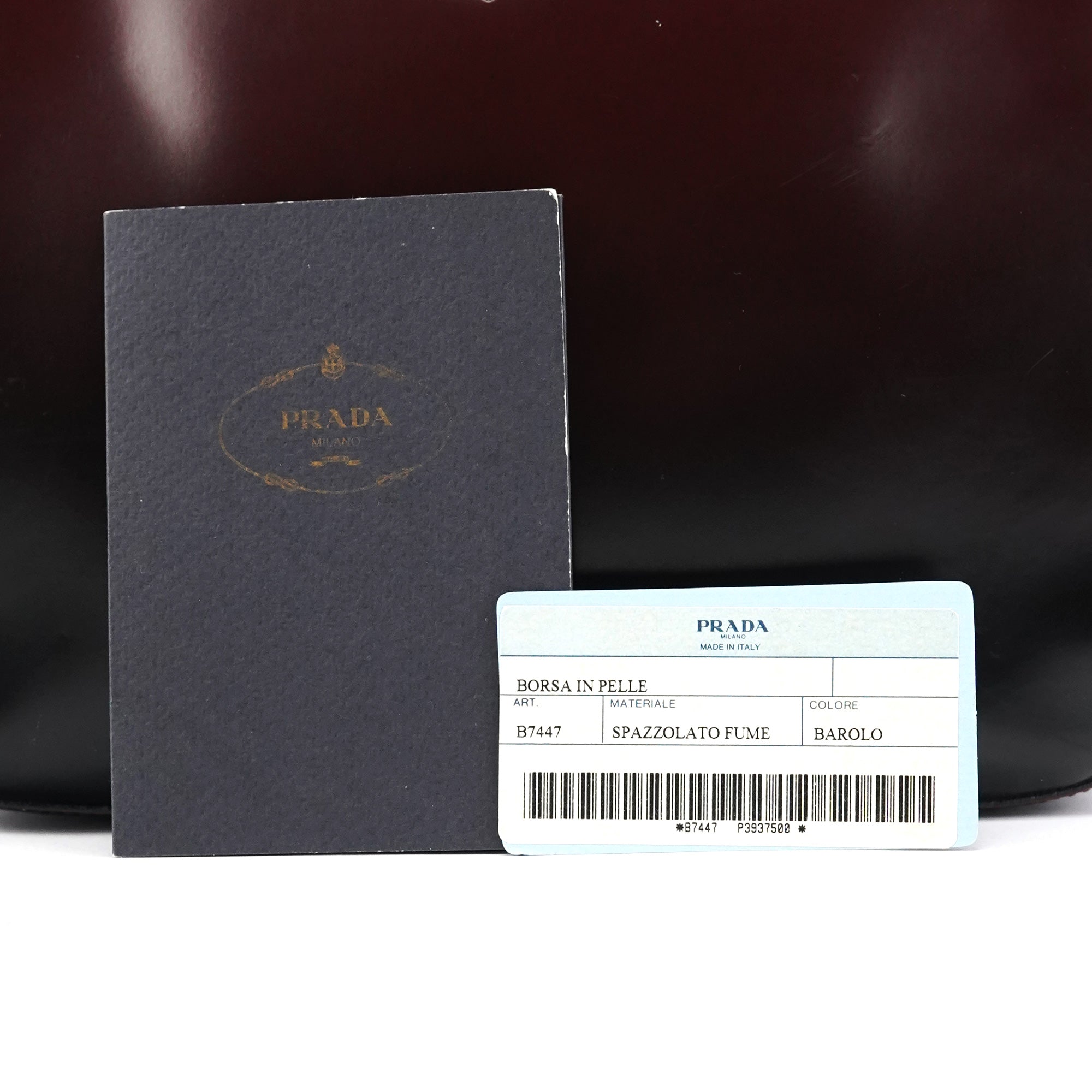 B7447 Burgundy Spazzolato Leather Shoulder Bag