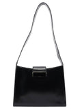 B7492 Black Calfskin Vitello Smalt Shoulder Bag