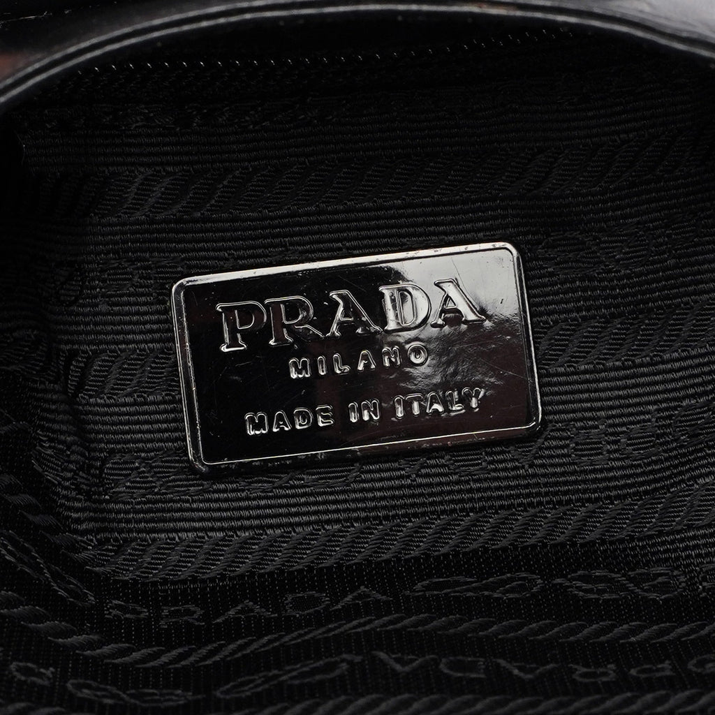 B7492 Black Calfskin Vitello Smalt Shoulder Bag