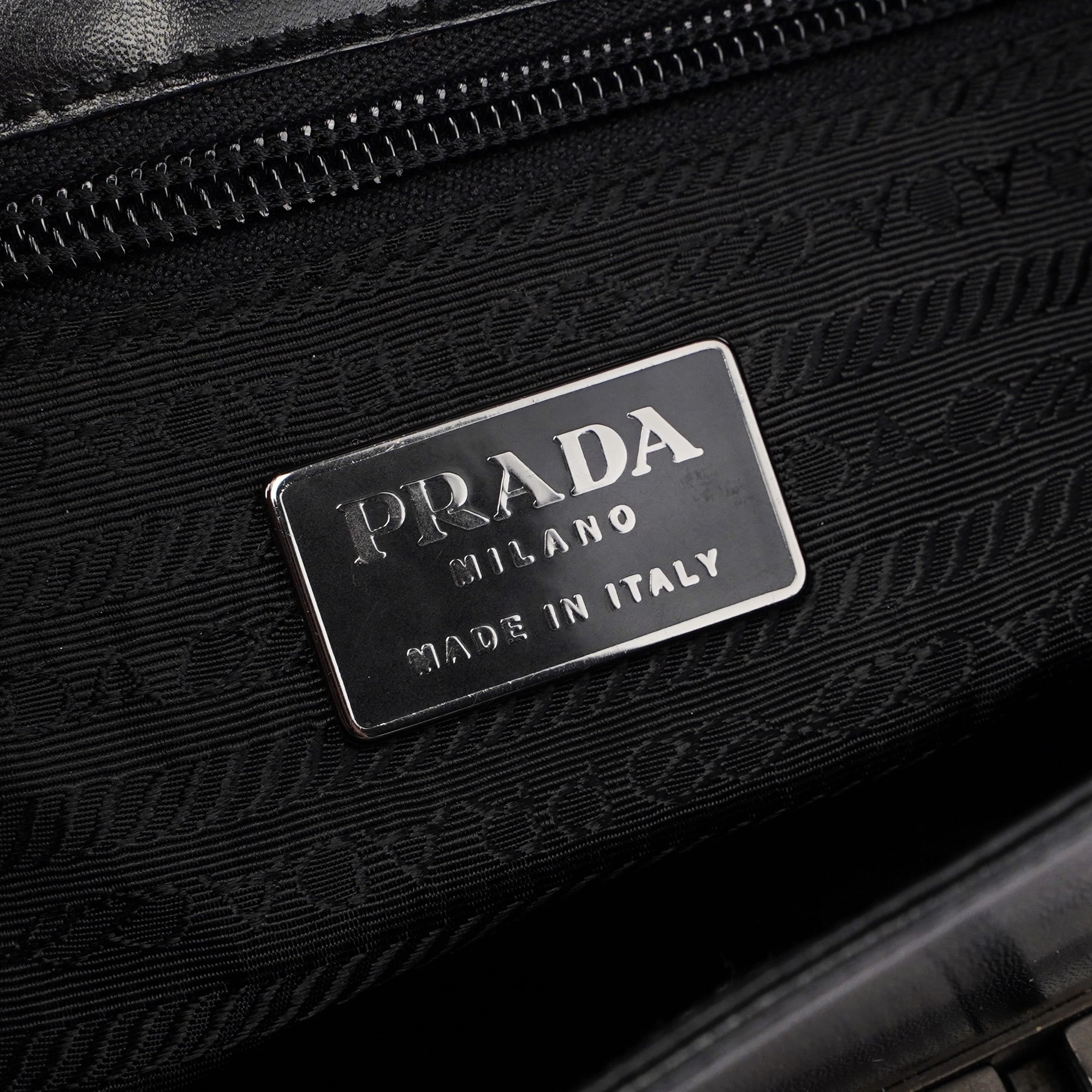 B7495 Black Calfskin Buckle Shoulder Bag