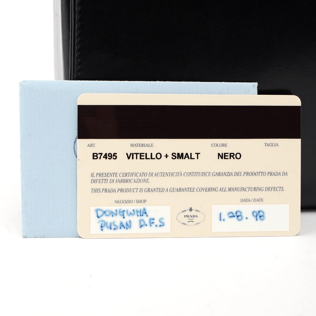 B7495 Black Calfskin Buckle Shoulder Bag