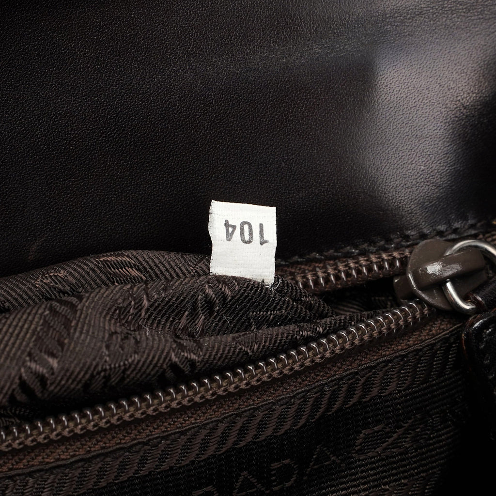 B7521 Brown Vitello Sport Top Handle Bag