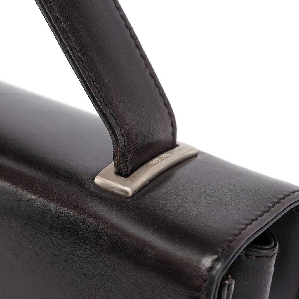 B7521 Brown Vitello Sport Top Handle Bag