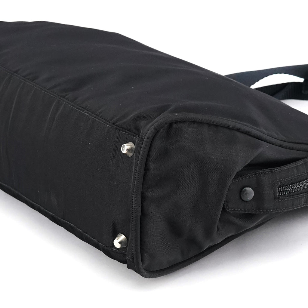 B7562 Black Tessuto Diligenza Tote Bag