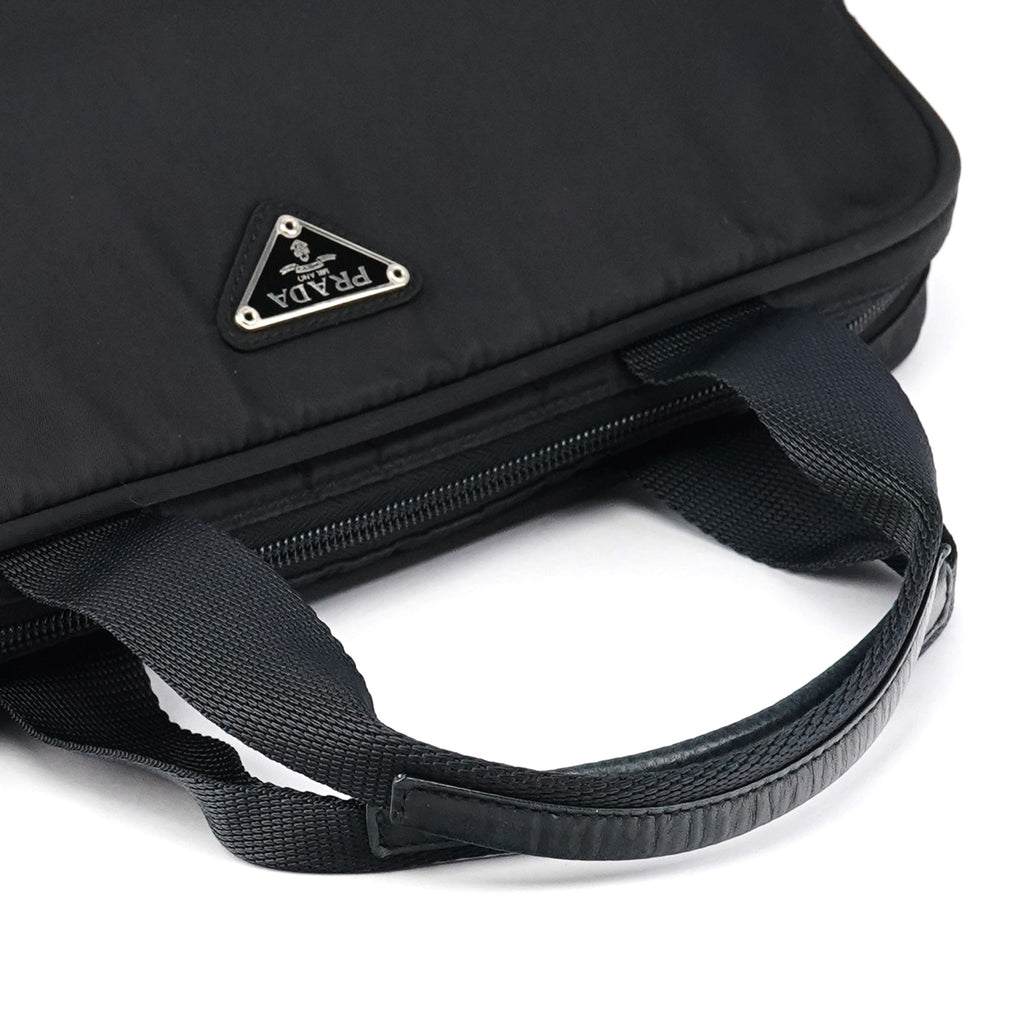 B7562 Black Tessuto Diligenza Tote Bag
