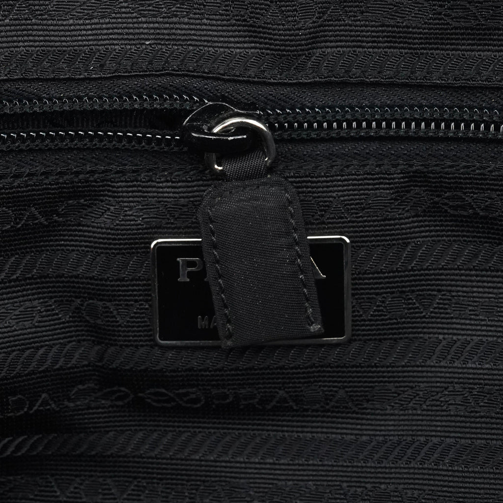 B7562 Black Tessuto Diligenza Tote Bag