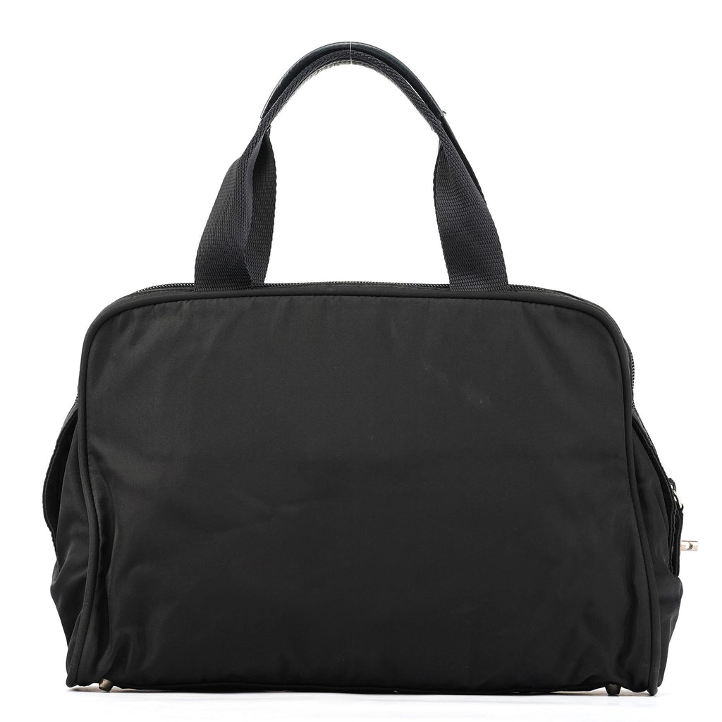 B7562 Black Tessuto Diligenza Tote Bag