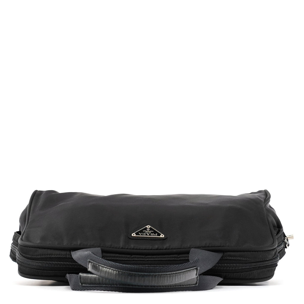B7562 Black Tessuto Diligenza Tote Bag