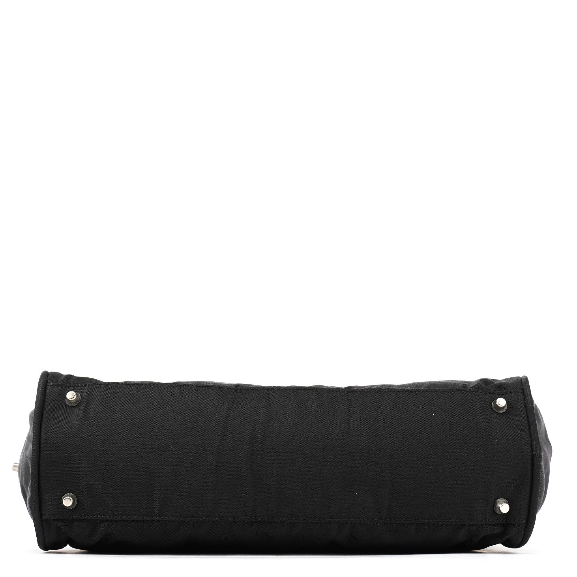 B7562 Black Tessuto Diligenza Tote Bag