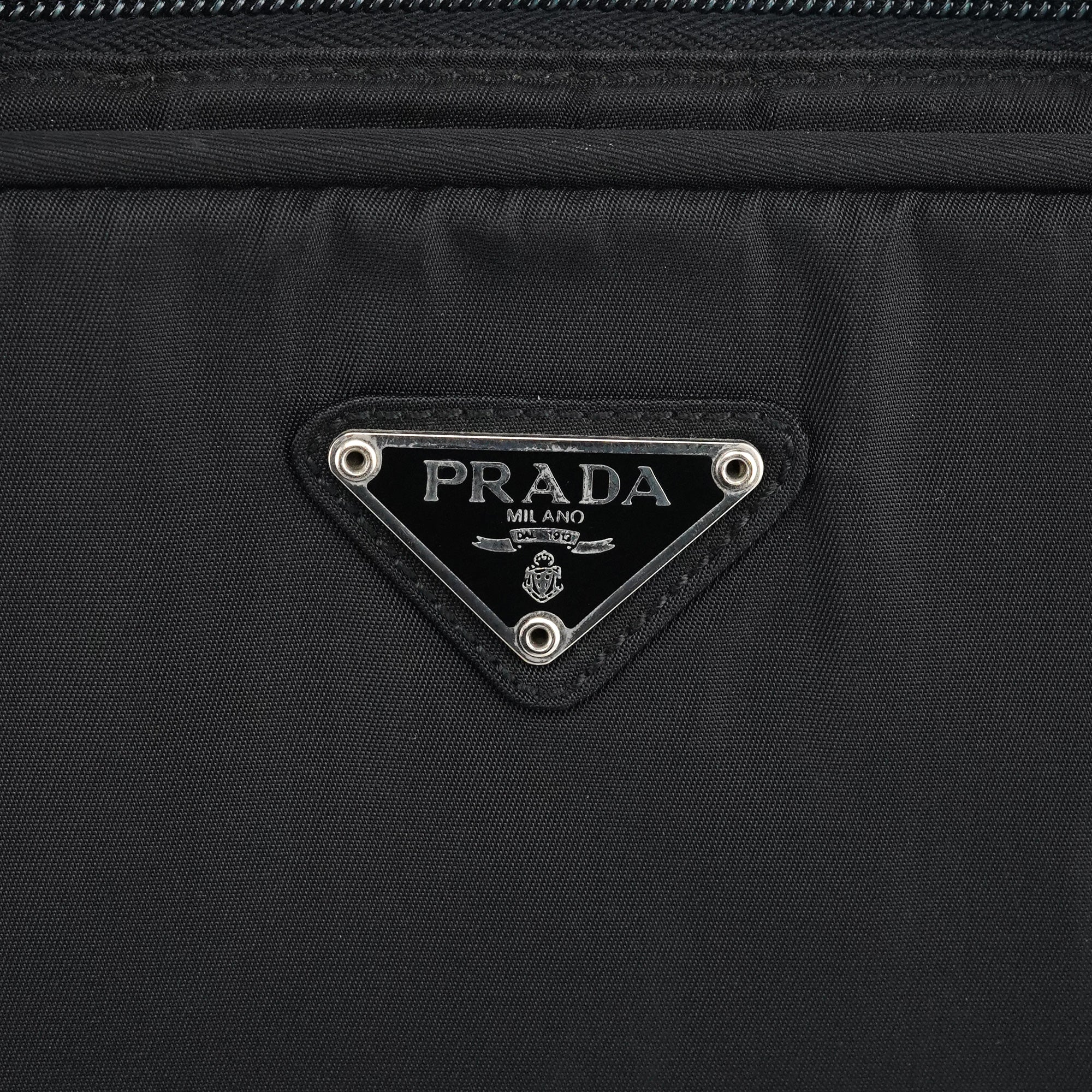 B7562 Black Tessuto Diligenza Tote Bag