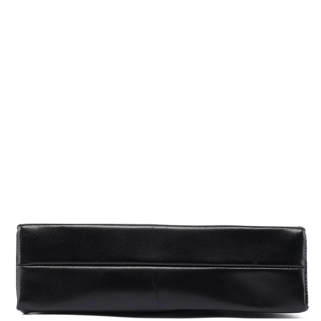 B7710 Black Calfskin Clutch Tote Bag
