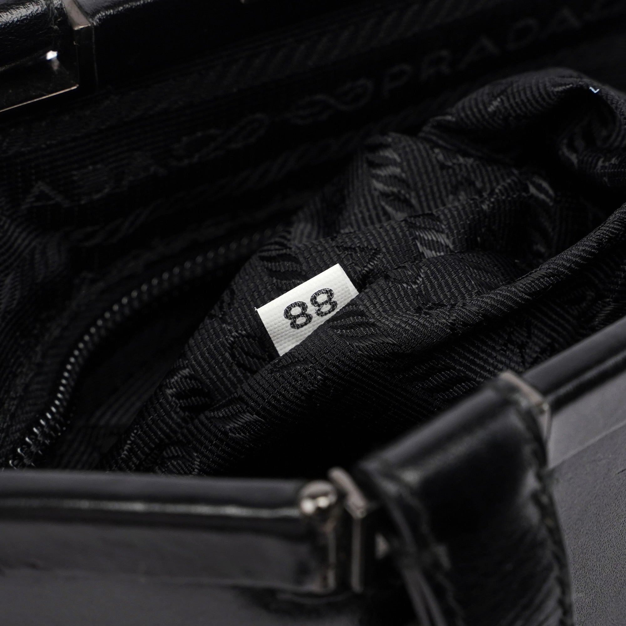 B7710 Black Calfskin Clutch Tote Bag