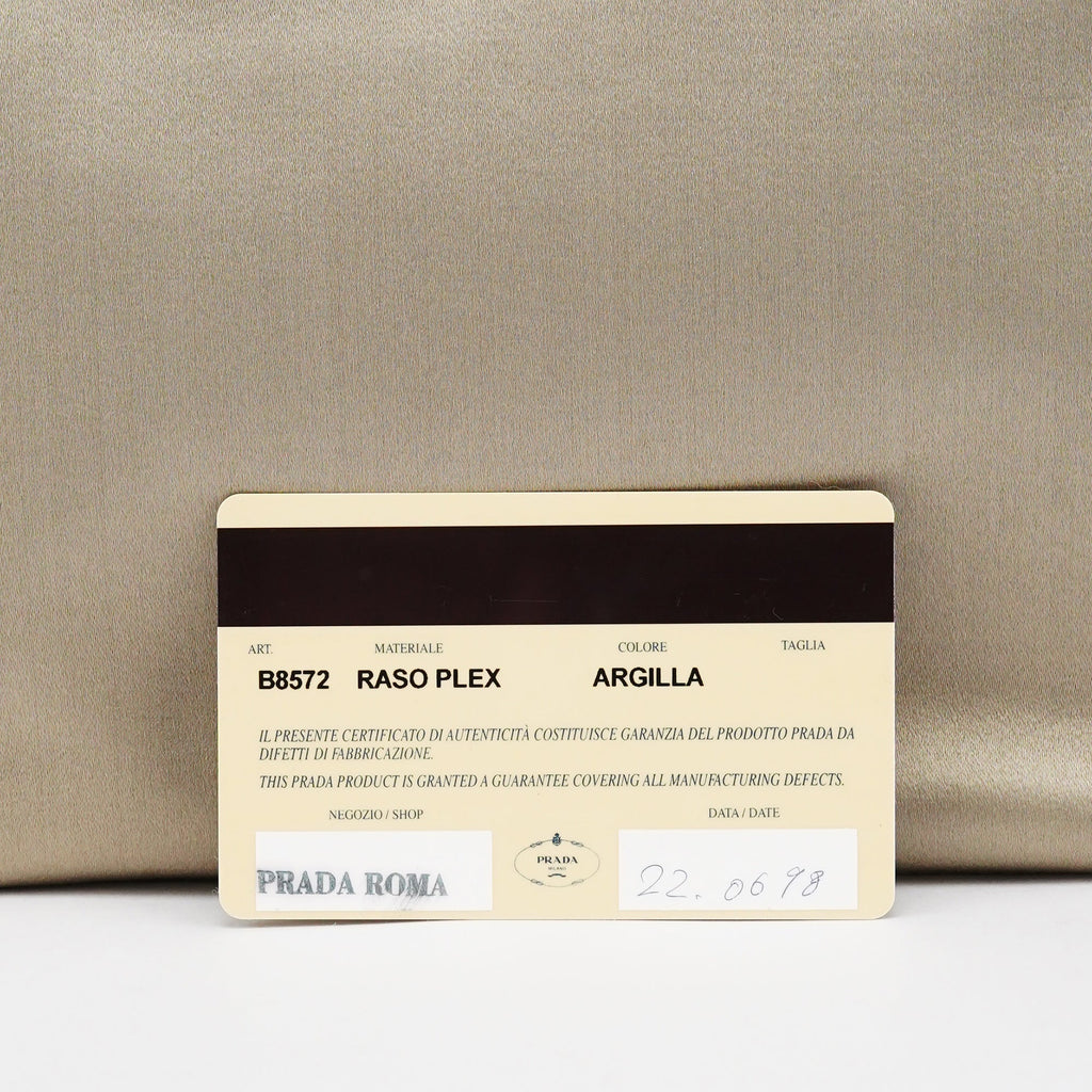 B8572 Beige Raso Plex Satin Plastic Tote Bag