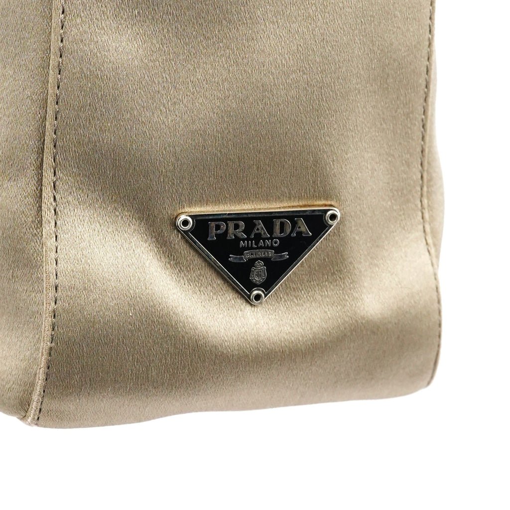 B8572 Beige Raso Plex Satin Plastic Tote Bag