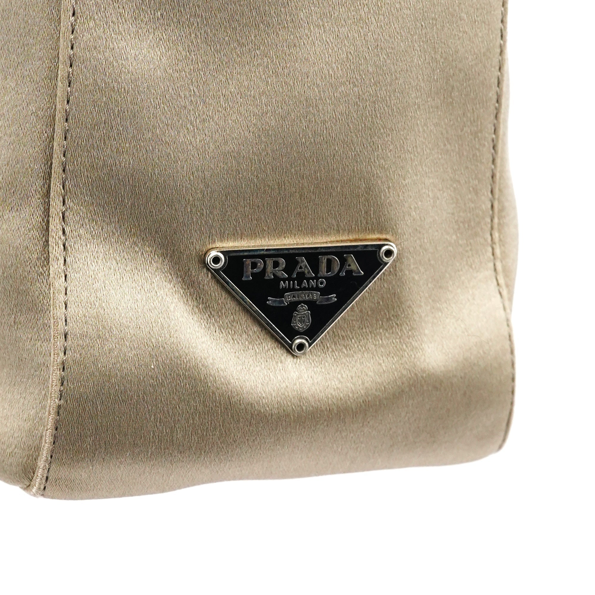 B8572 Beige Raso Plex Satin Plastic Tote Bag