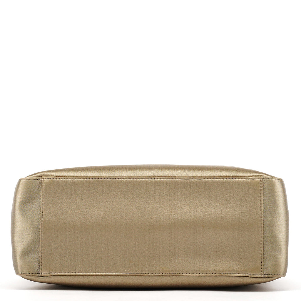 B8572 Beige Raso Plex Satin Plastic Tote Bag
