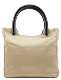 B8572 Beige Raso Plex Satin Plastic Tote Bag