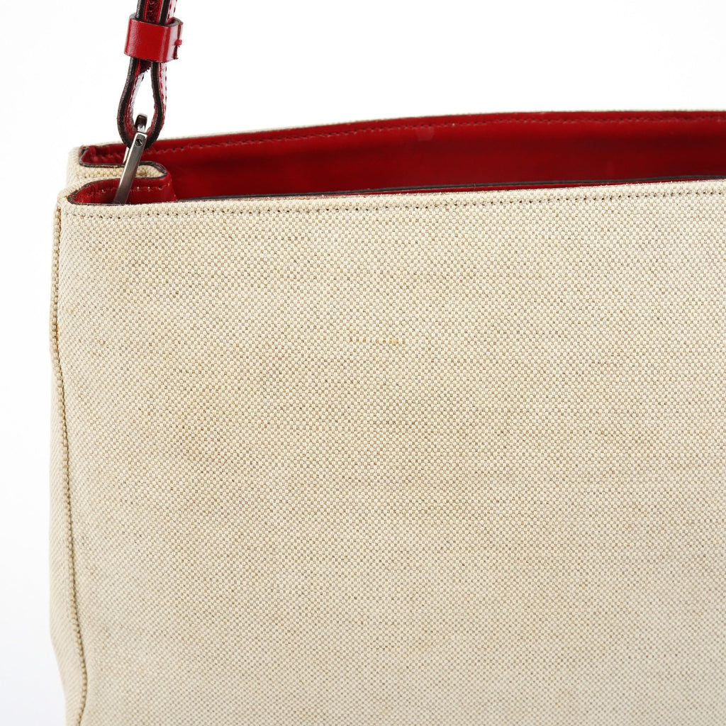 B8889 Beige Red Canapa Tea Shoulder Bag