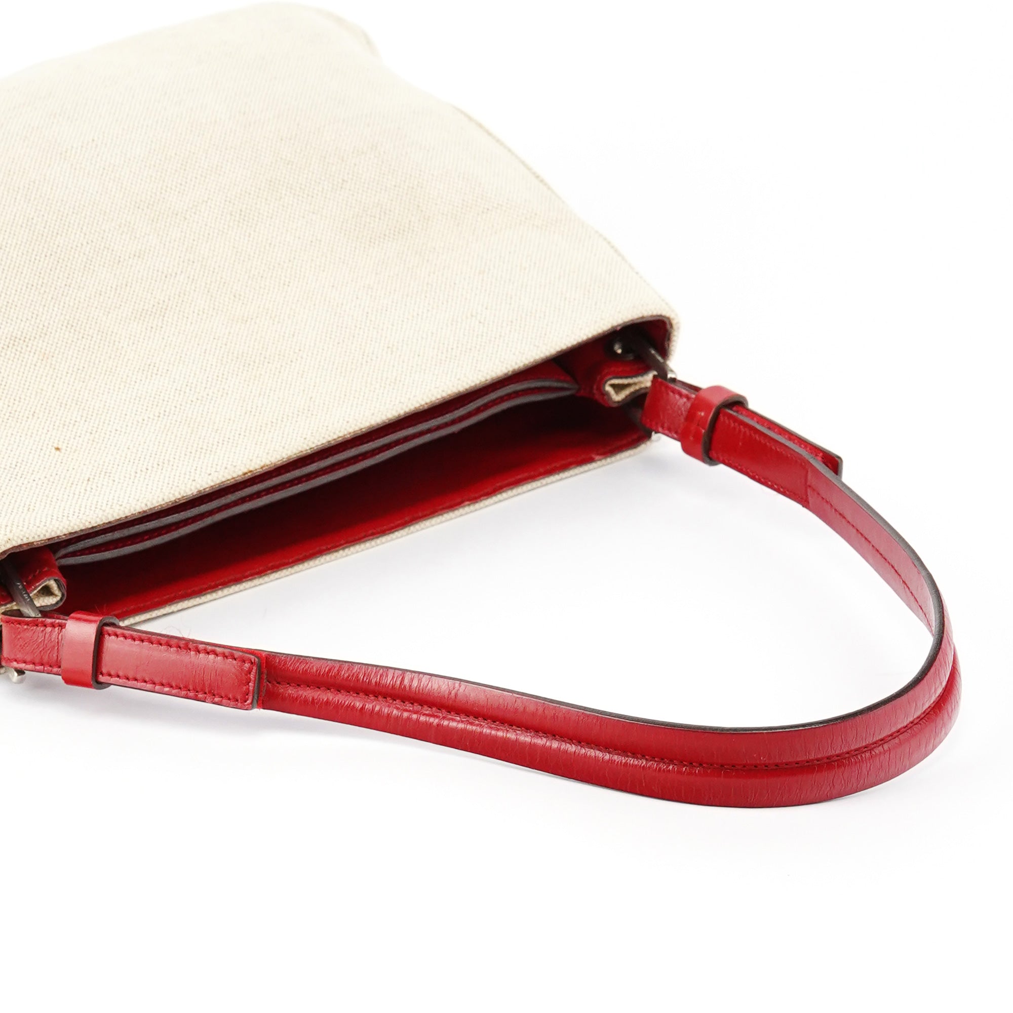 B8889 Beige Red Canapa Tea Shoulder Bag