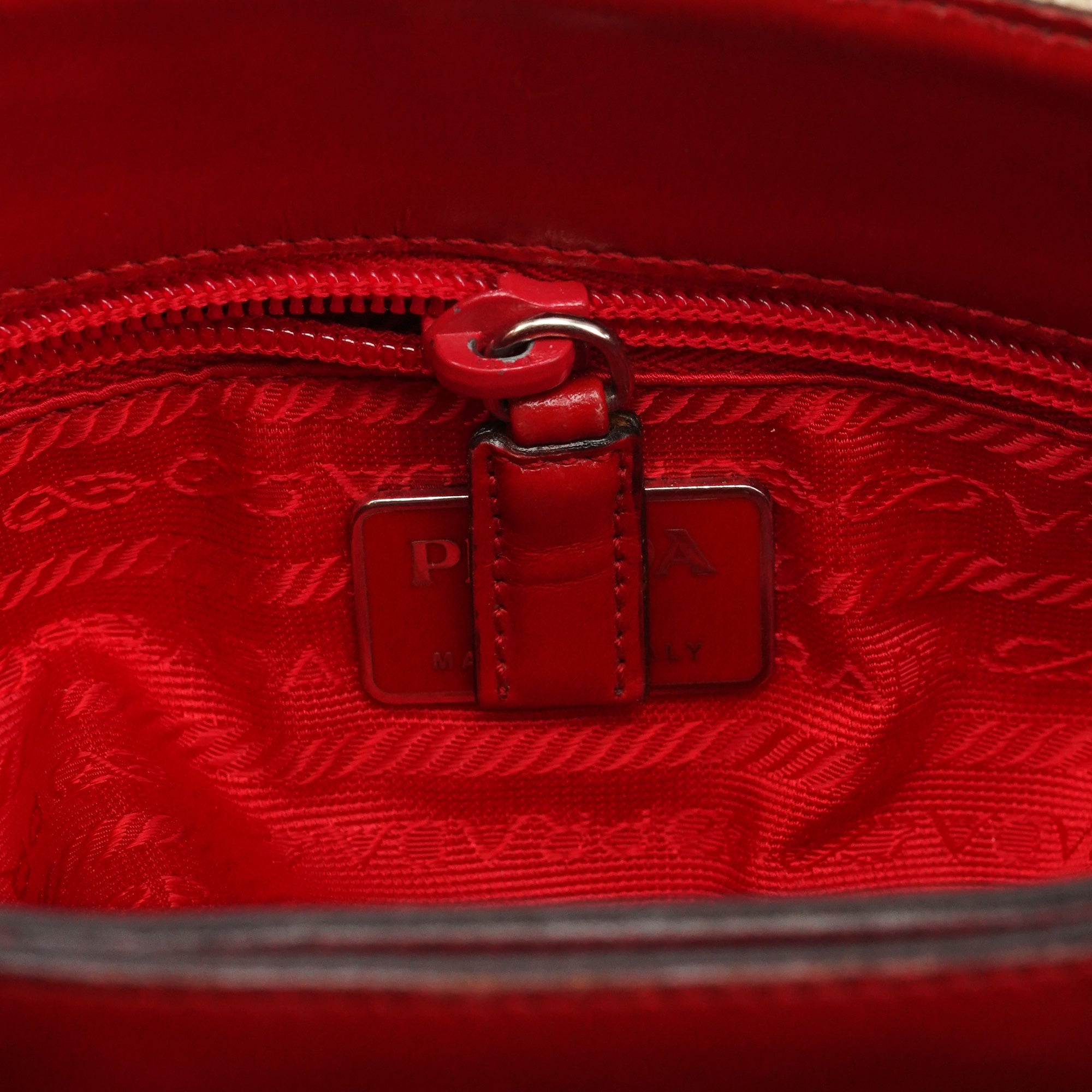 B8889 Beige Red Canapa Tea Shoulder Bag