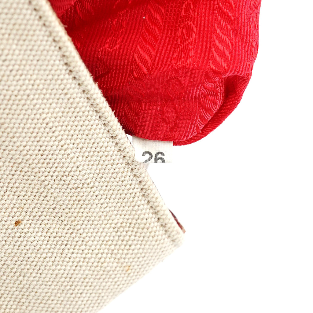 B8889 Beige Red Canapa Tea Shoulder Bag