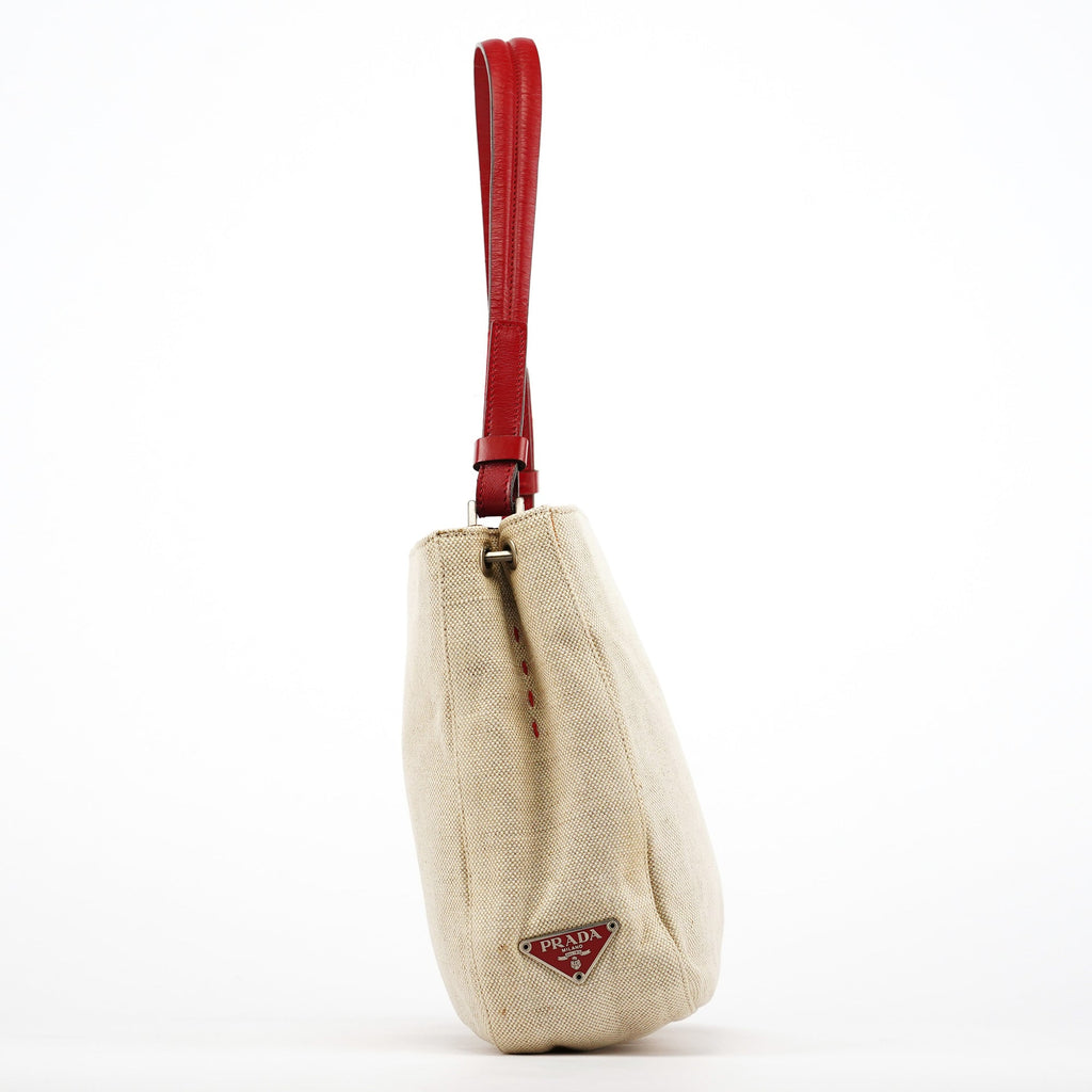 B8889 Beige Red Canapa Tea Shoulder Bag