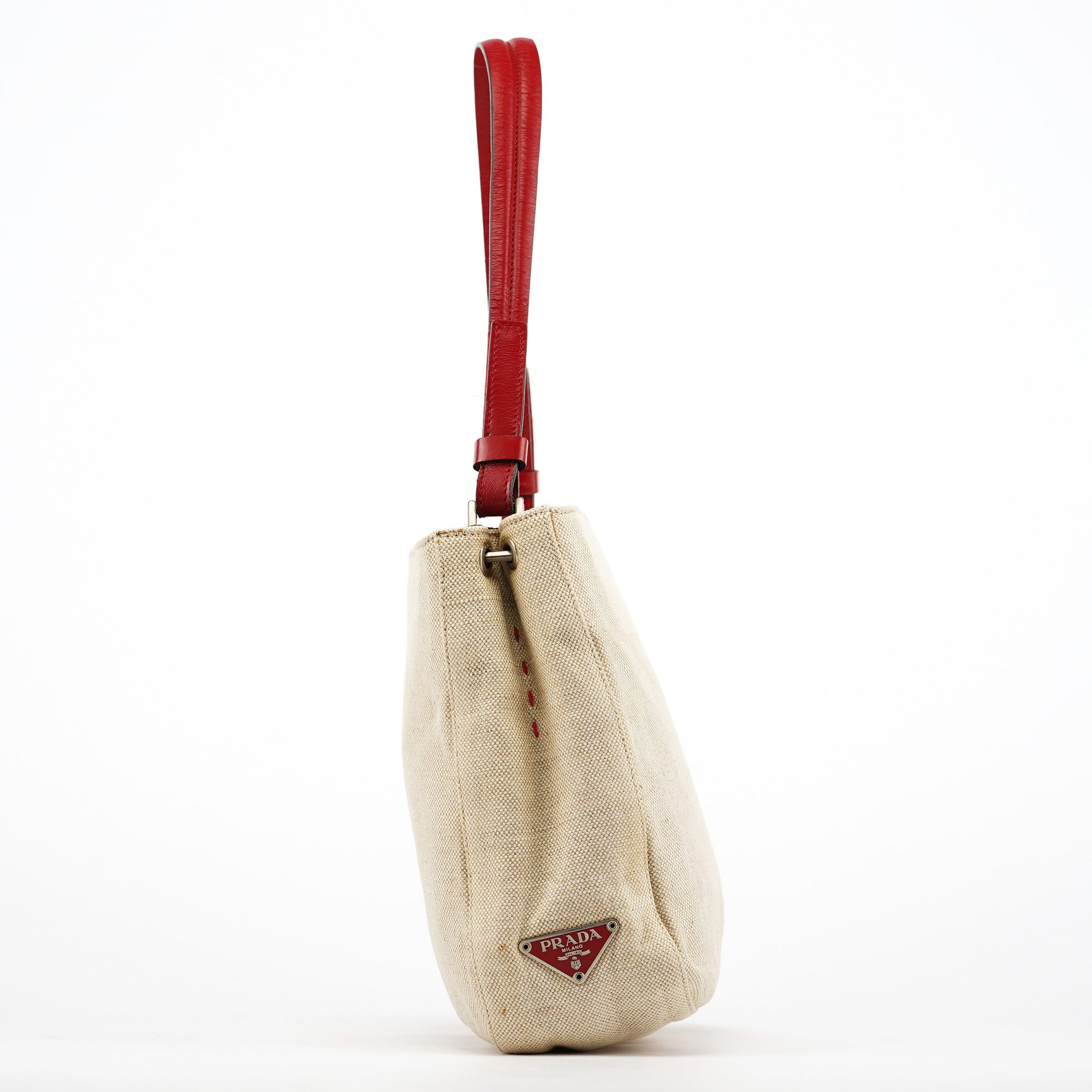 B8889 Beige Red Canapa Tea Shoulder Bag